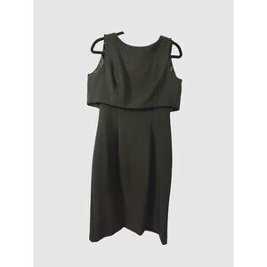 WHBM Womens 4 Black Capelet Dress Babydoll Sleeveless Y2K Minimalist Capsule LBD